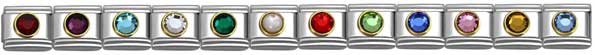 Italian charms birthstones