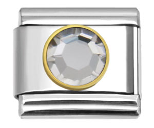 April birthstone Italian charms