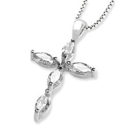 Cross sterling silver pendant charms