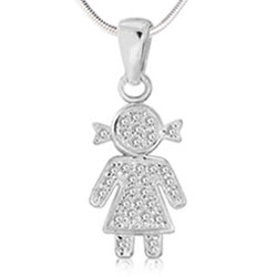girl sterling silver pendants