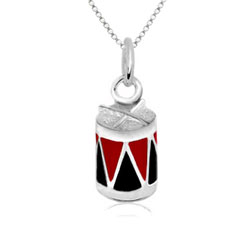 Drum stering silver pendant jewelry
