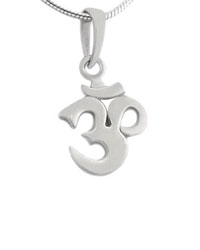 Om sterling silver pendant charm
