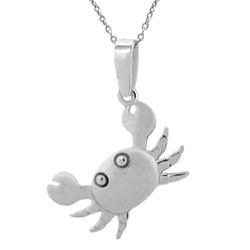 crab silver pendant jewelry