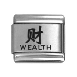 Wealth laser Italian charms