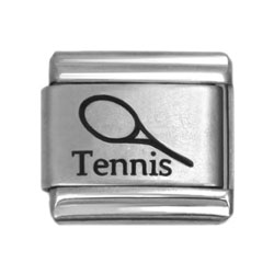 Tennis laser Italian charm