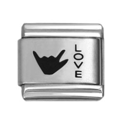love sign laser charms