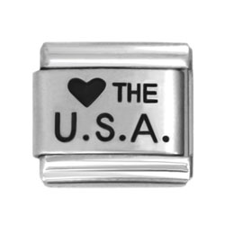 Love USA laser charms