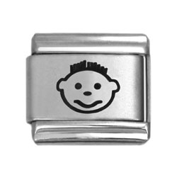 boy's face laser charms
