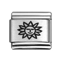 smiling sun Italian charms