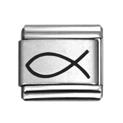 Christian fish laser charms