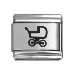 baby carriage Italian charms