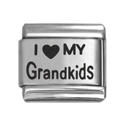 grandkids laser Italian charms