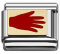 red hand Italian charms