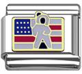US flag Italian charms