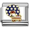 US flag dog Italian charms