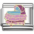 baby cradle Italian charms
