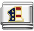 US falg Italian charms