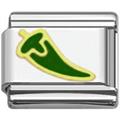 green charm Italian charms