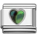 heart shell Italian charms