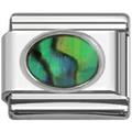 oval shell Italian charms