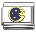 moon stars Italian charms