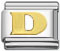 Letter D stainless steel Italian charms