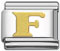 Italian charm letter F