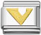 Italian charm letter V