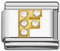 Rhinestone letter f Italian charms