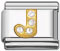 Rhinestone letter j Italian charms