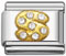 Rhinestone letter S Italian charms