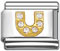 Rhinestone letter U Italian charms