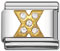 rhinestone alphabet x Italian charms