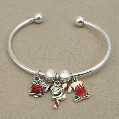 Christmas charm bangles