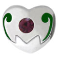 February birthstones for European charm bracelets