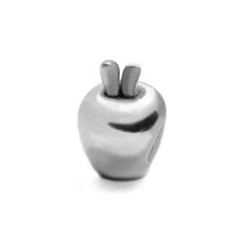 apple sterling silver charm for European modular bracelets