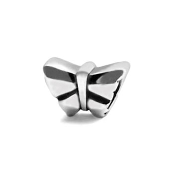 silver butterfly bead jewelry
