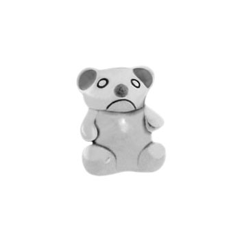 Bear sterling silver beads