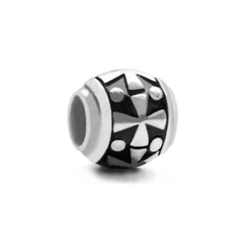 cross silver bead charms