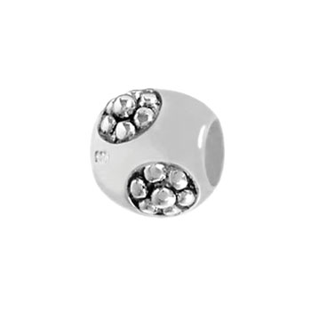 flower silver bead charms