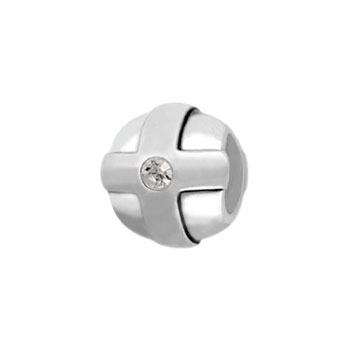 Cross on sterling silver bead jewelry