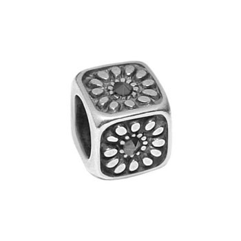 flowers silver bead jewelry