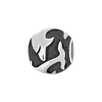 shark silver charm bead