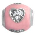pink epoxy sterling silver charms
