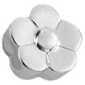 flower silver bead jewelry