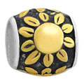 sunflower sterling silver beads for modular jewelry