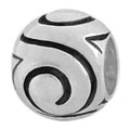 swirl sterling silver beads for modular bracelets