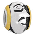 Face sterling silver beads for personalized jewelry