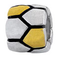 two-tone sterling silver bead for Euro bead jewelry