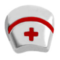 Nurse cap 925 sterling silver bead